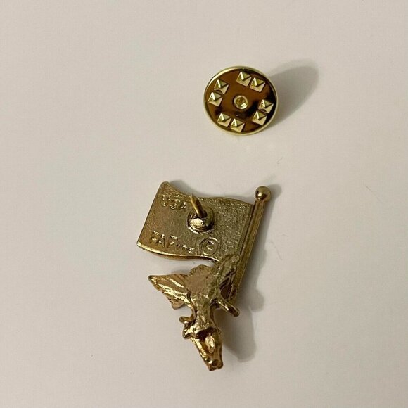 Vintage Angel with US American Flag Patriotic Pin - Picture 6 of 8